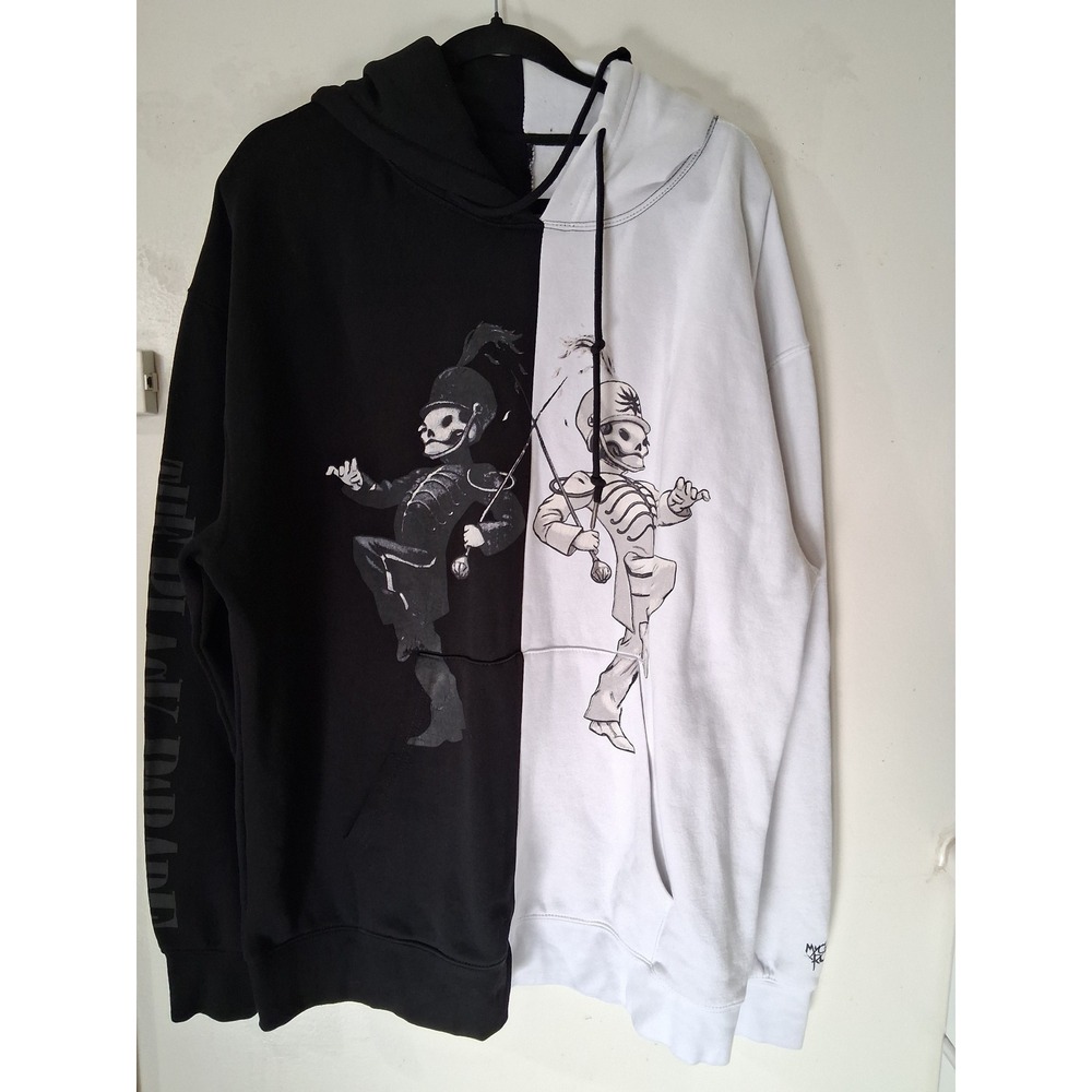 My Chemical Romance The Black Parade Hoodie XL Split Black White Colorblock MCR